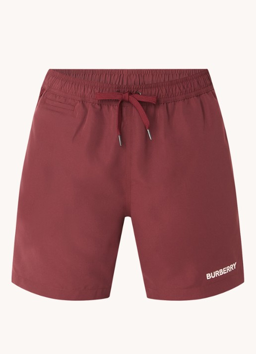 Burberry Martin zwemshorts met steekzakken en logo - voorkant bordeauxrood