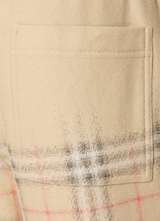 Burberry Mid waist tapered fit joggingbroek met logo - detail 6 beige