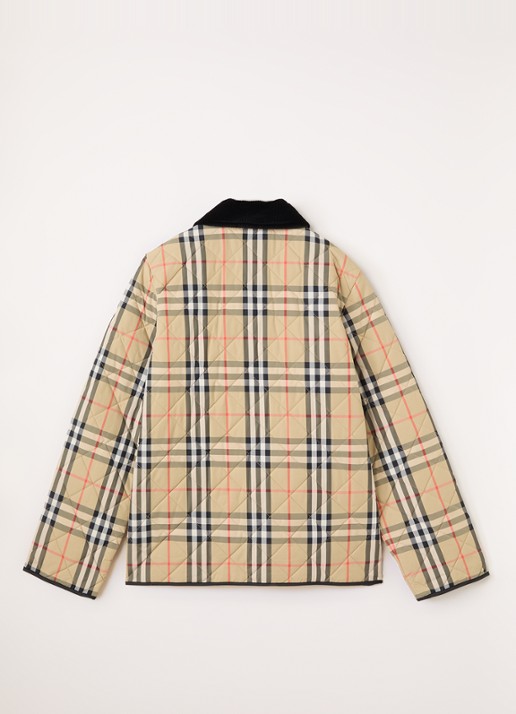 Burberry Milo gewatteerd jack met quilt patroon - achterkant 3 beige