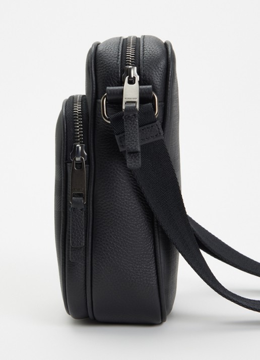Burberry Mini City crossbodytas met kalfsleren details - detail 2 antraciet