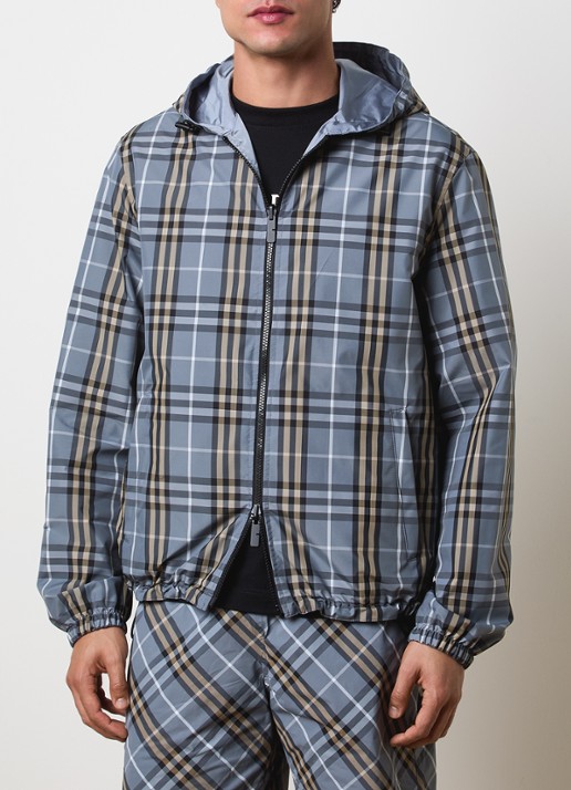 Burberry Newport reversible jack met ritszakken en capuchon