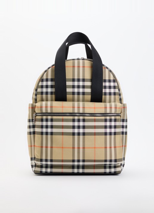 Burberry Norwich luiertas met ruitdessin - voorkant beige