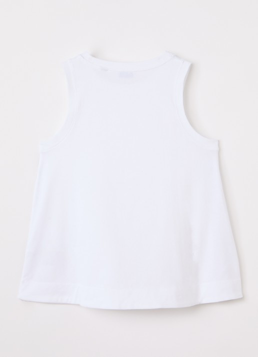 Burberry Orelia top met logoband - voorkant 2 wit