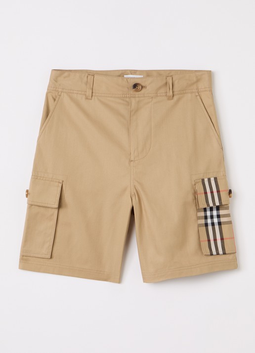 Burberry Oscar straight fit korte broek met klepzakken