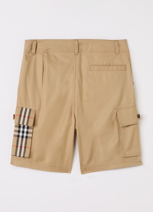 Burberry Oscar straight fit korte broek met klepzakken - voorkant 3 camel