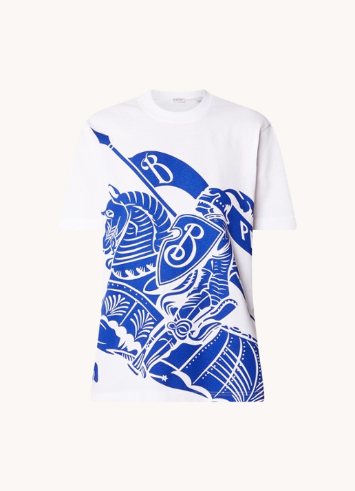 Burberry Oversized T-shirt met logoprint - voorkant 2 wit