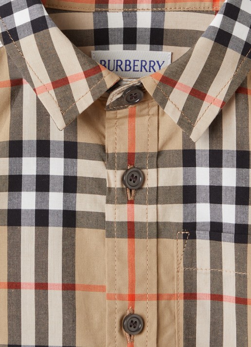 Burberry Owen overhemd met ruitdessin - detail 3 beige
