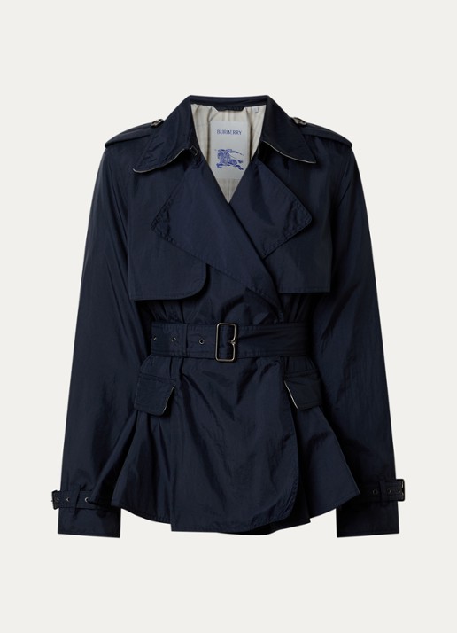 Burberry Pembury trenchcoat met peplum en klepzakken - voorkant 5 donkerblauw