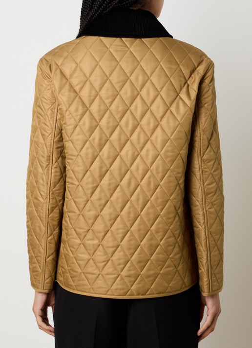 Burberry Quilted jack met opgestikte zakken - achterkant 3 camel