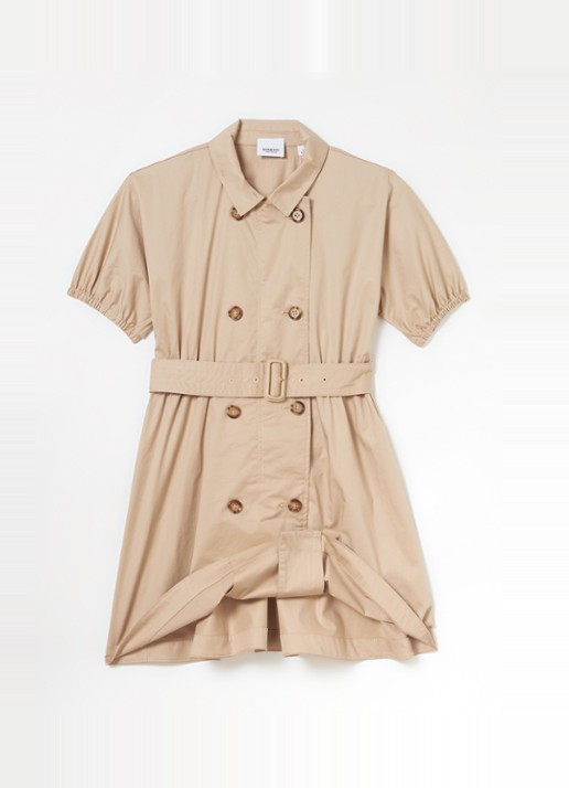 Burberry Regina blousejurk met ceintuur - voorkant 3 beige