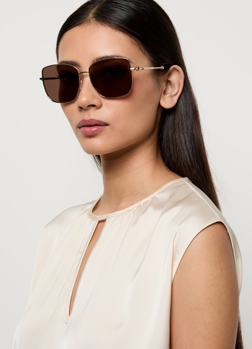 Burberry Retro zonnebril BE3158 - voorkant 5 goud