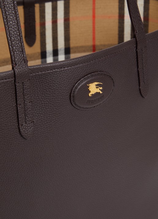 Burberry Reversible Bloomsbury Tote M schoudertas van kalfsleer - detail 3 donkerbruin
