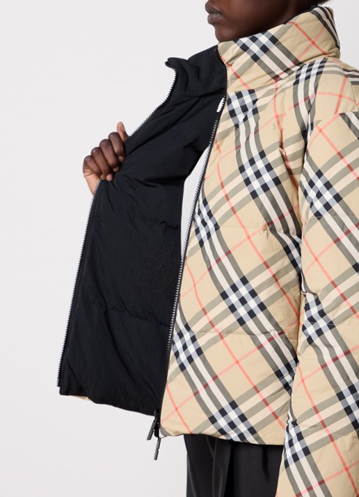 Burberry Reversible puffer jack met donsvulling - detail 6 beige