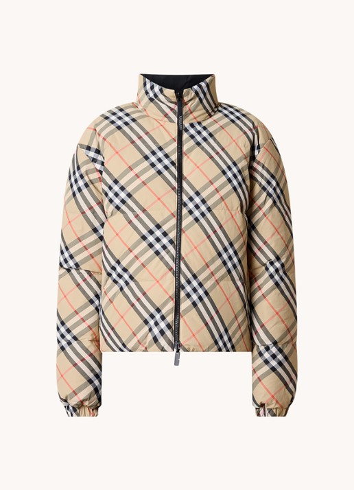 Burberry Reversible puffer jack met donsvulling - voorkant beige