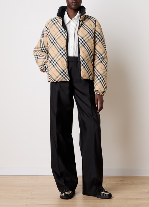 Burberry Reversible puffer jack met donsvulling - voorkant 3 beige