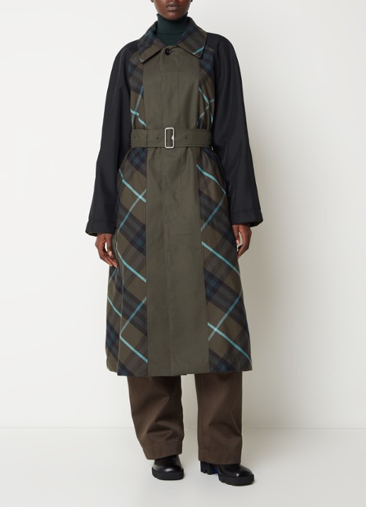 Burberry Reversible trenchcoat met steekzakken en ceintuur - detail 2 groen