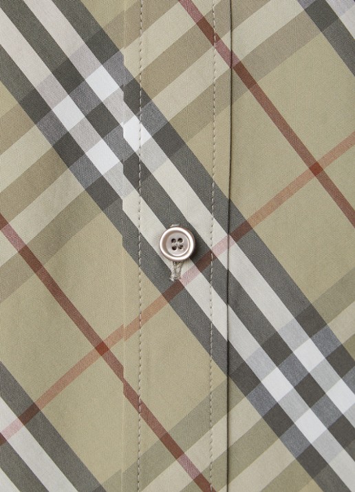 Burberry Robert regular fit overhemd met ruitdessin - detail 2 khaki