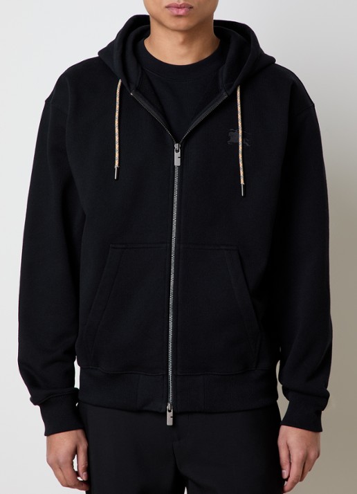 Burberry Rory sweatvest met capuchon en steekzakken - detail zwart