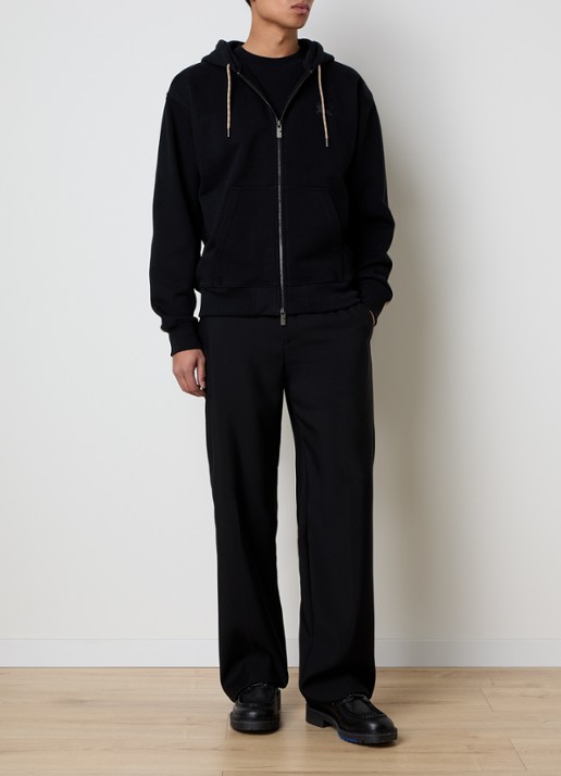 Burberry Rory sweatvest met capuchon en steekzakken - voorkant 5 zwart
