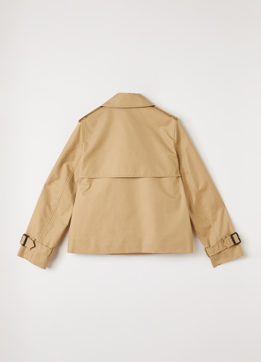 Burberry Rosie trenchcoat met strikceintuur - achterkant zand