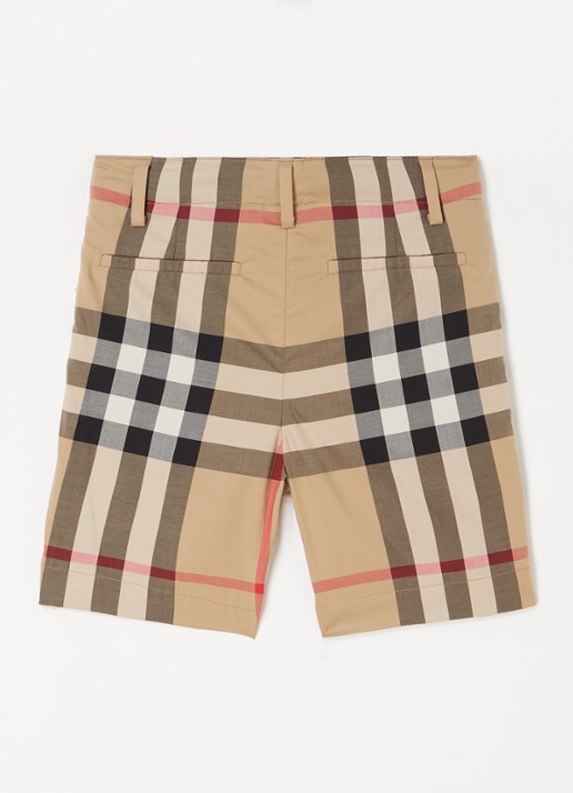 Burberry Royston korte chino met logoprint - voorkant 3 beige