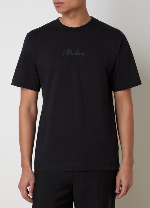Burberry Ryan T-shirt met logoborduring - achterkant zwart