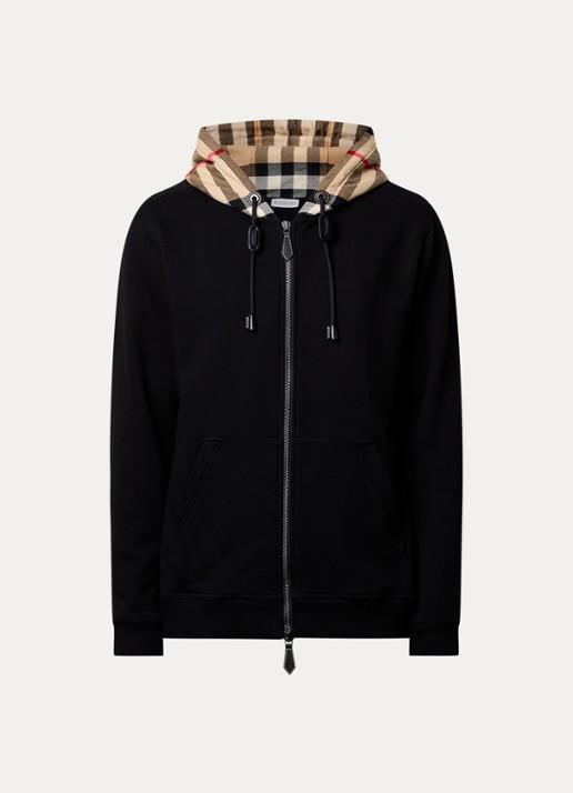 Burberry Samuel sweatvest met capuchon - voorkant zwart