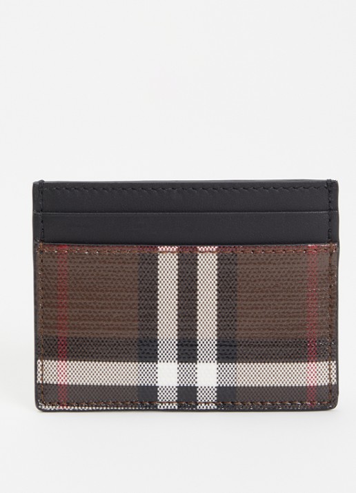Burberry Sandon pasjeshouder met ruitdessin en details van kalfsleer