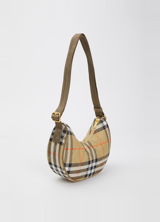 Burberry Schoudertas met logo en quilt patroon  - achterkant 7 zand