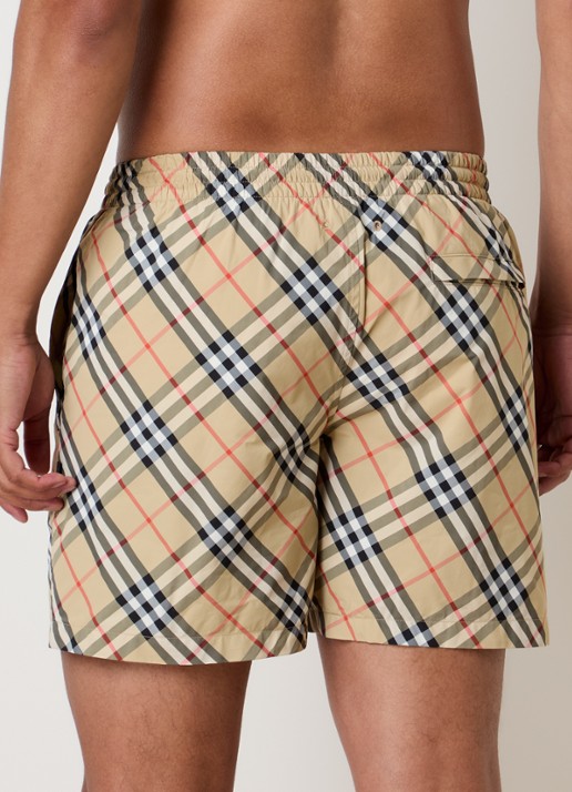 Burberry Seb zwemshorts met ruitdessin - achterkant 3 beige