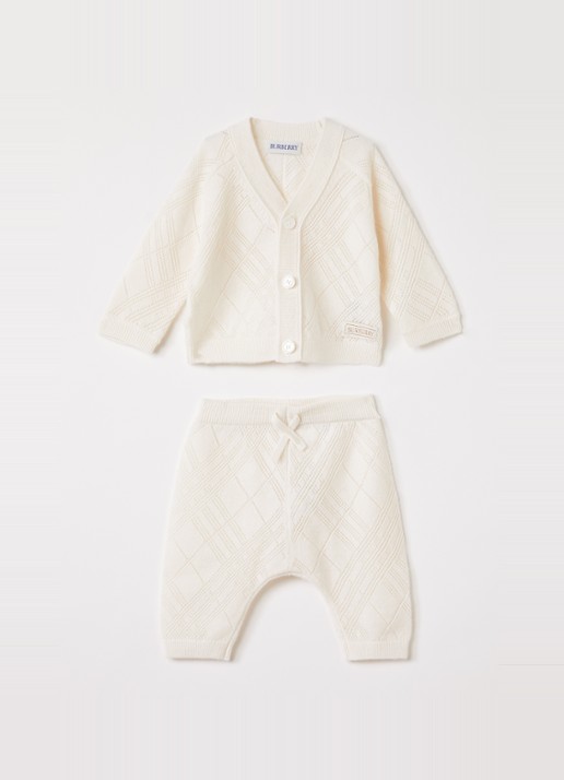 Burberry Set van grofgebreid vest en broek