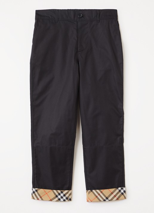 Burberry Sheldon loose fit pantalon - voorkant zwart