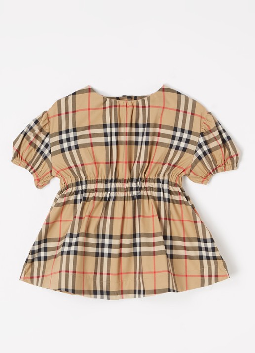 Burberry Shelley tuniekjurk met ruitdessin - voorkant 2 beige