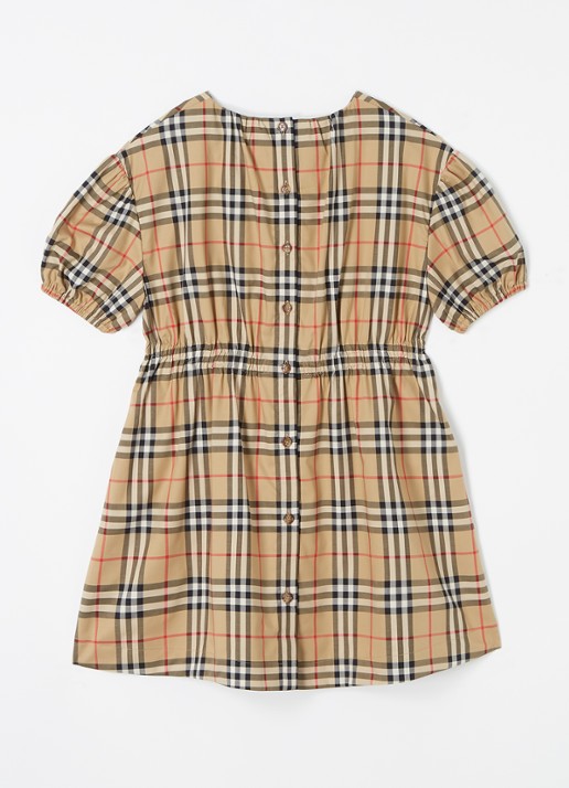 Burberry Shelley tuniekjurk met ruitdessin - achterkant beige