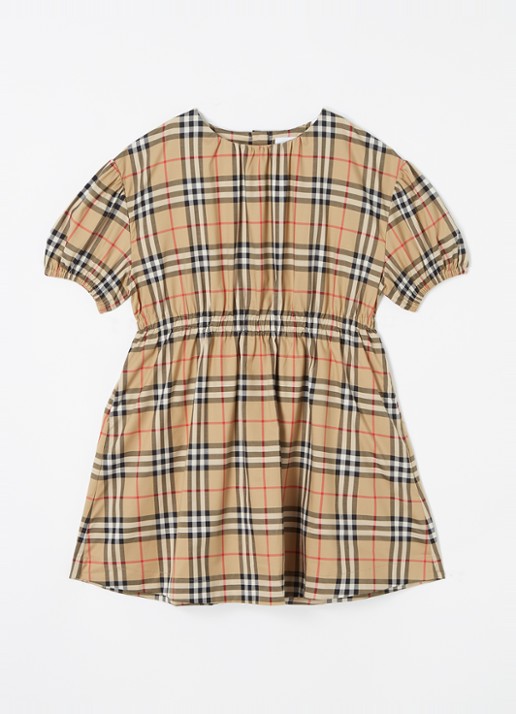 Burberry Shelley tuniekjurk met ruitdessin - voorkant 2 beige