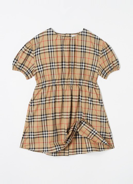 Burberry Shelley tuniekjurk met ruitdessin - voorkant 3 beige