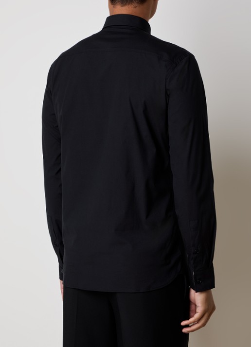 Burberry Sherfield slim fit overhemd met stretch  - achterkant 5 zwart