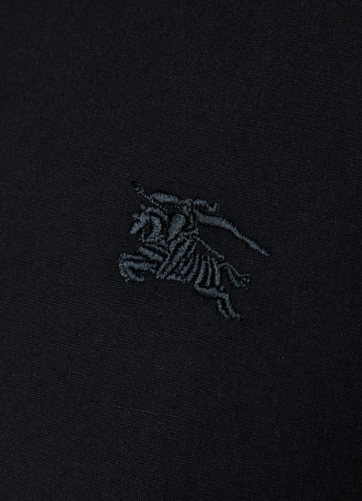 Burberry Sherfield slim fit overhemd met stretch  - detail 2 zwart