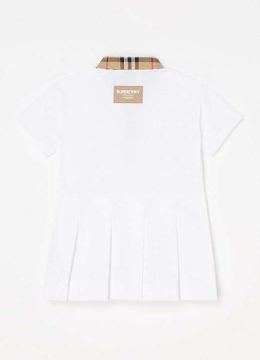 Burberry Sigrid blousejurk met polokraag - achterkant wit