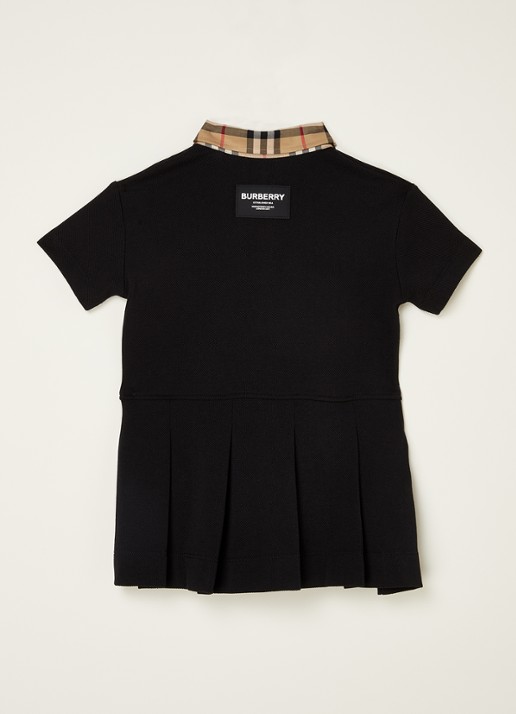 Burberry Sigrid blousejurk met polokraag - achterkant 3 zwart