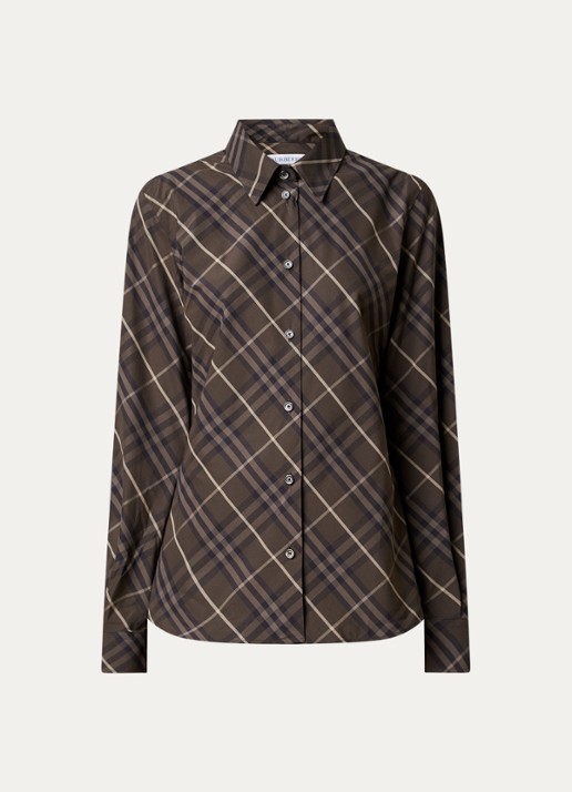Burberry Simone blouse met ruitdessin