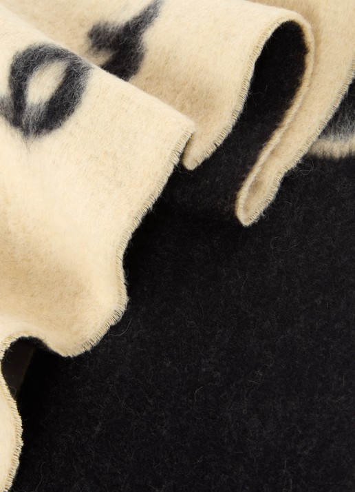 Burberry Sjaal in alpaca wolblend 185 x 20 cm - detail 2 antraciet