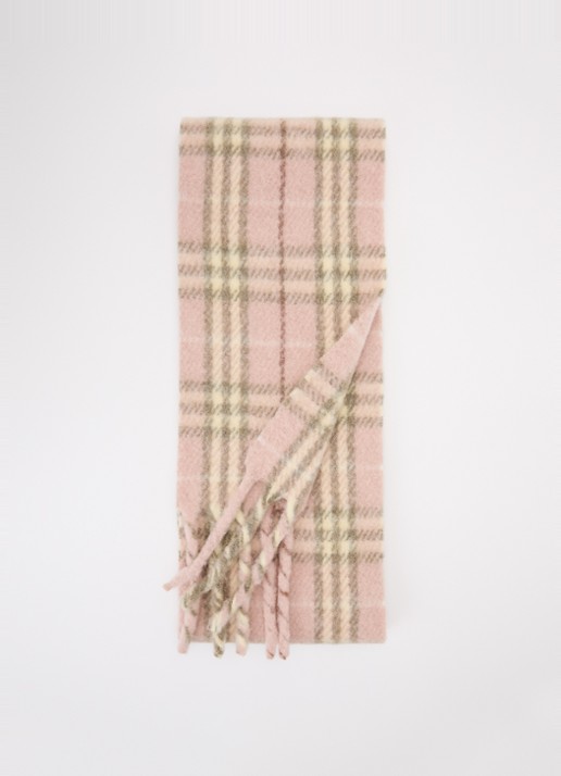 Burberry Sjaal in alpaca wolblend met ruitdessin 200 x 20 cm
