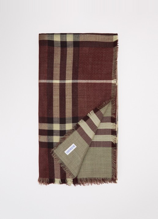 Burberry Sjaal in zijdeblend met ruitdessin 200 x 90 cm