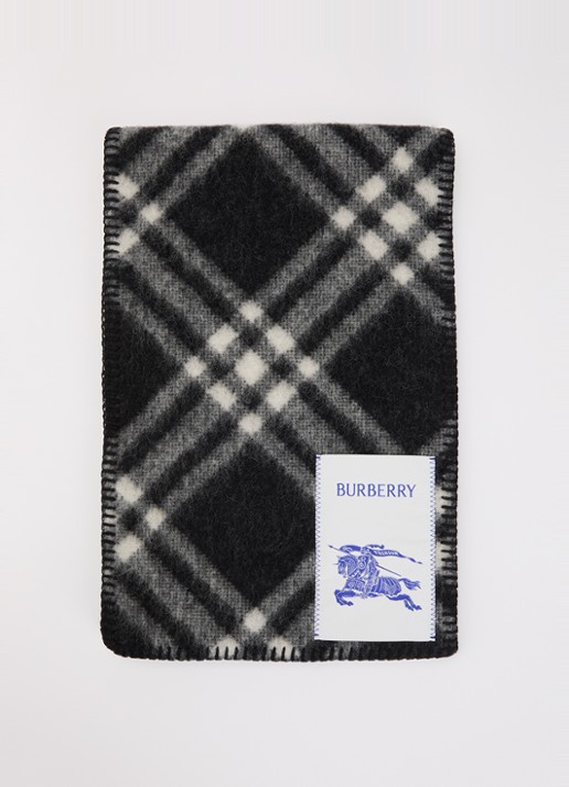 Burberry Sjaal van wol met ruitdessin 180 x 30 cm