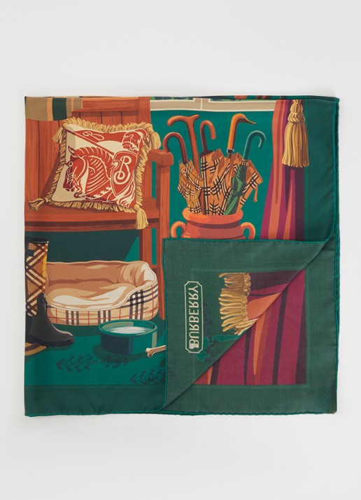 Burberry Sjaal van zijde met print 90 x 90 cm