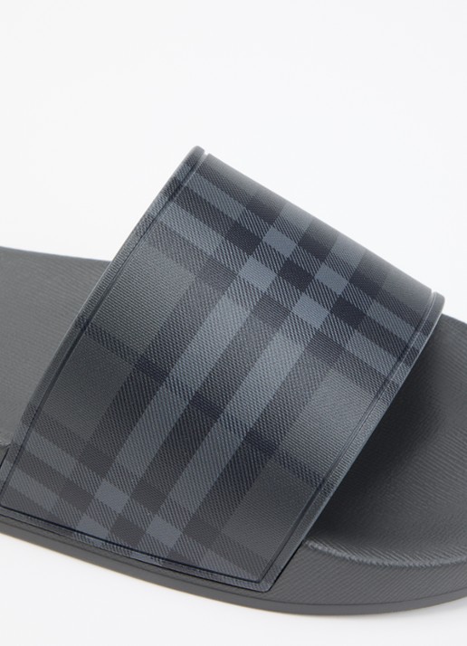 Burberry Slipper met logoprint - detail 6 antraciet