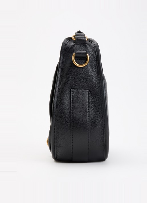 Burberry Small B Clip handtas van kalfsleer met afneembare schouderriem - detail 6 zwart