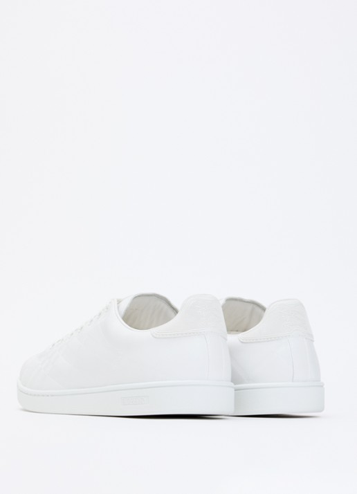 Burberry Sneaker van leer met details van suède - achterkant 2 wit
