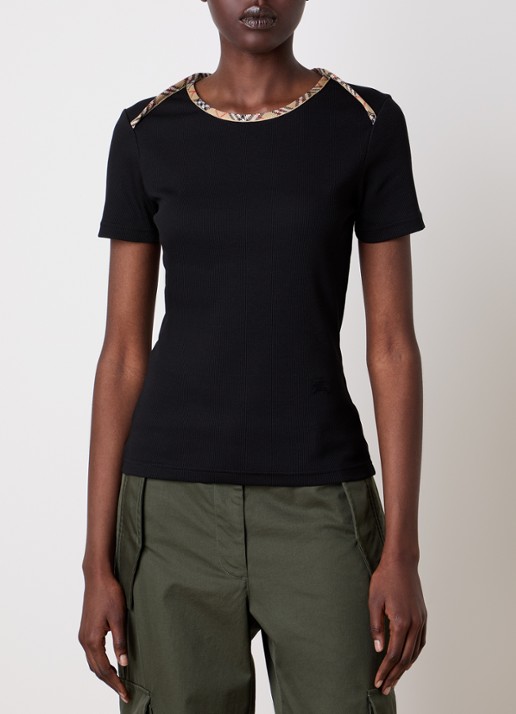 Burberry Stephanie T-shirt met ruitdessin